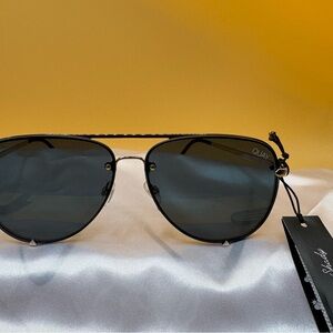 Quay Australia Black Aviator Sunglasses